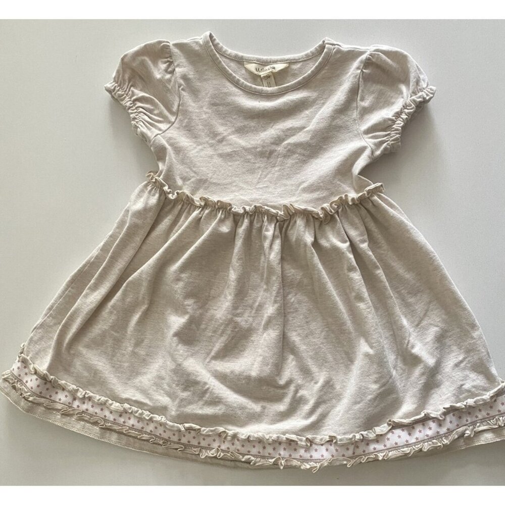 Matilda Jane Oatmeal Heather Star Trimmed Dress - Size 4